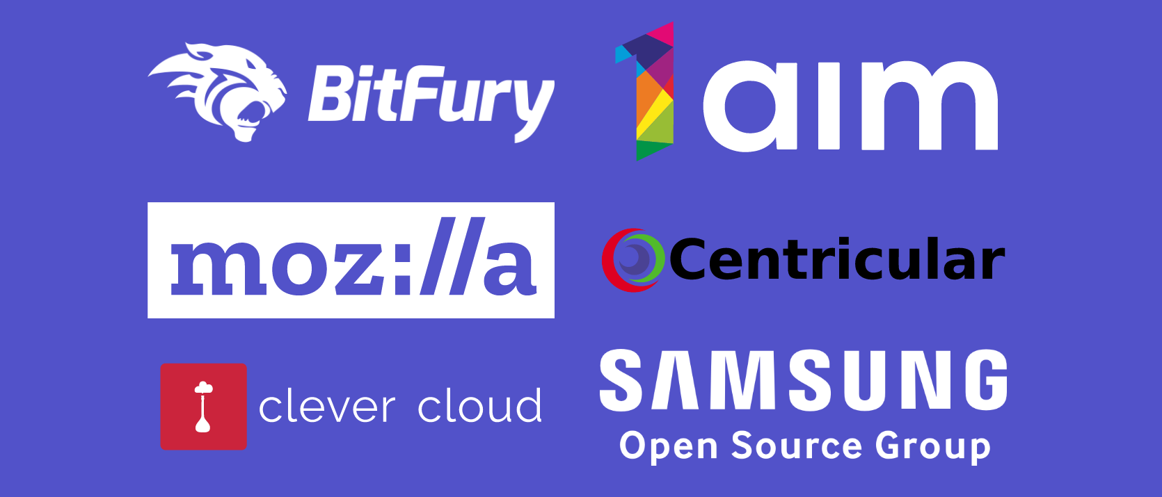 Sponsors: Bitfury, 1aim, Mozilla, Centricular, clever cloud & Samsung OSG