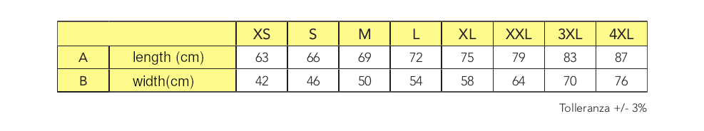 T-Shirt sizing chart