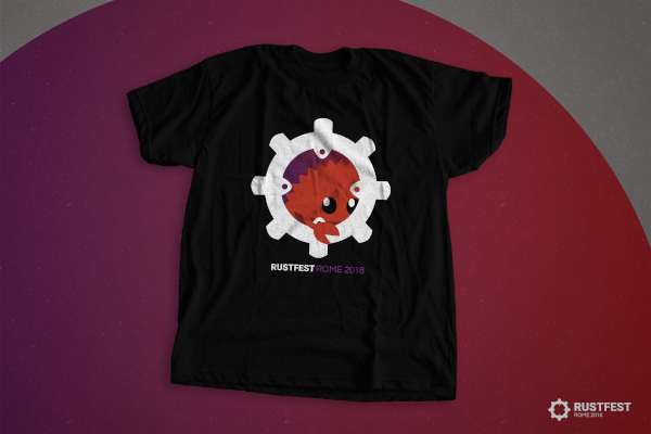 RustFest Rome T-shirt mockup